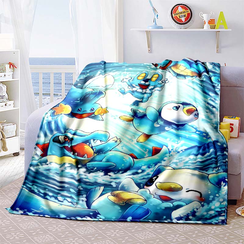Pokem-Squirtles Decorative Blanket School Bedroom Decoration Fluffy Soft Blankets for Bed Bedspread the Sofa Throw Warm Winter89