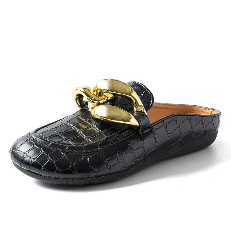 

Модная брендовая женская летняя обувь Mullers со стразами на плоской подошве Shres для женщин 42 чёрный