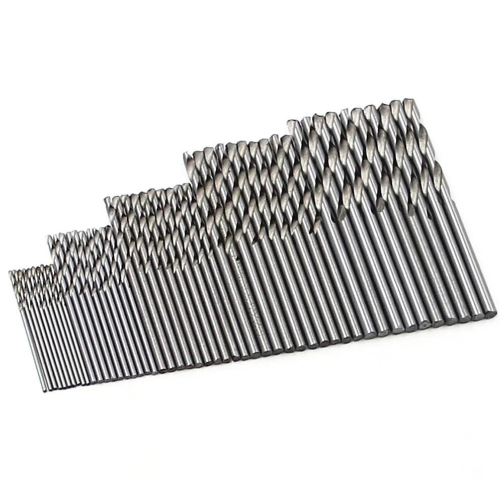 Xiaomi High Speed Steel 50pc Natural Color Small Twist Drill 1-3mm White Straight Shank Drill Bit Electric Drill DIY Woodwork Tool Set