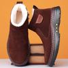 Winter New Shoes for Men Boots Warm Plush Leather Casual Shoes Outdoor Snow Boots Big Size