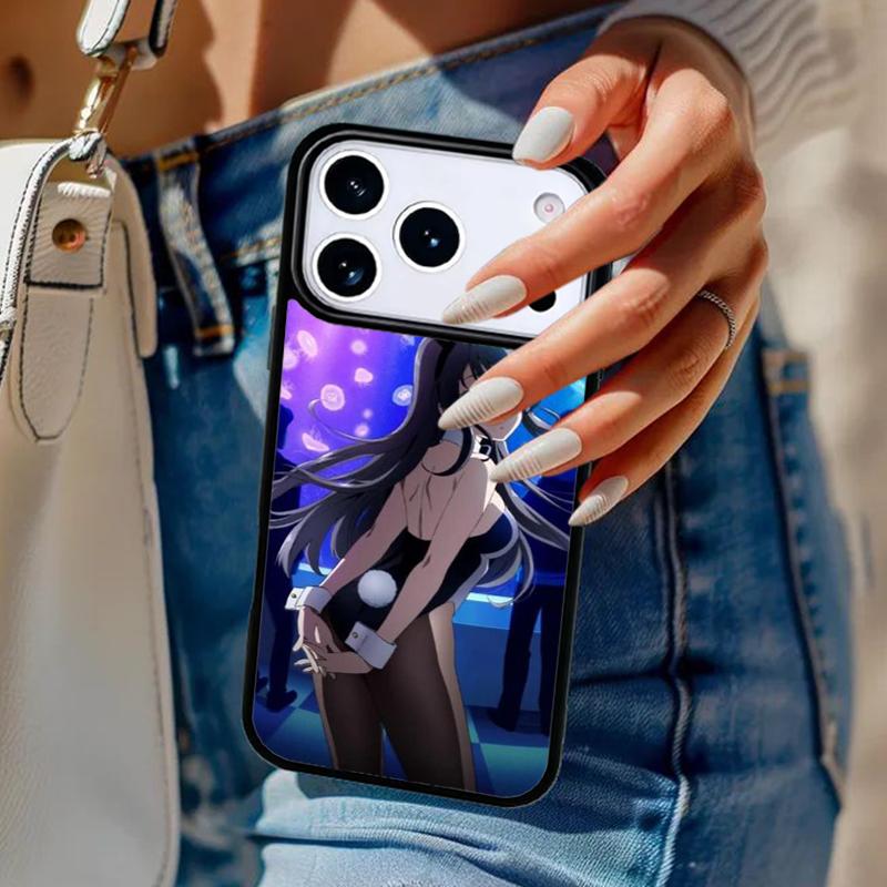 Anime Hentai Bunny Girl Phone Case For iPhone 17 Air 14 15 13 12 Max Cover For Apple 14 15 16 16e 11 Pro Max Plus Coque