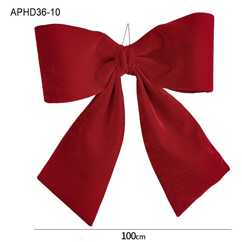 Red Velvet Christmas Bow Ornament for Tree and Wedding Decoration
