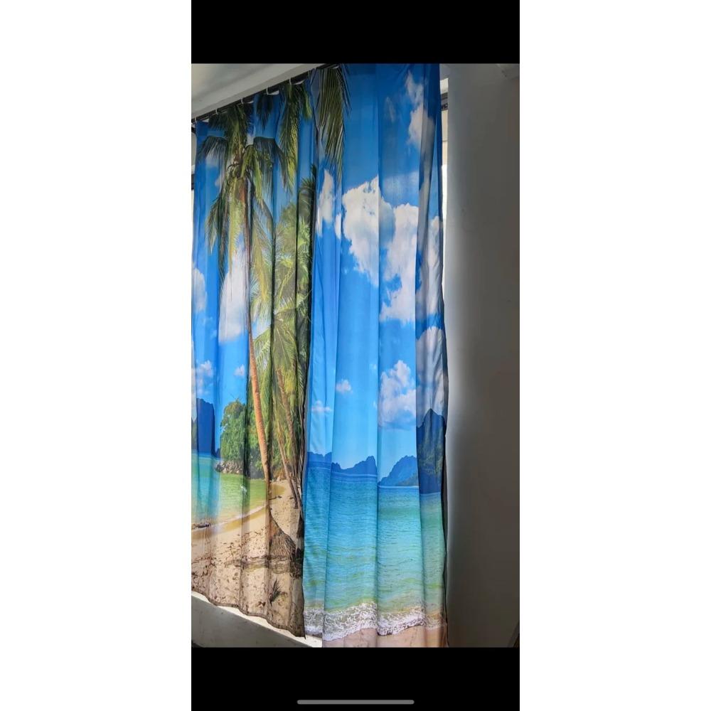 Custom Cartoon Building Block Pattern Amusement Park Decoration Curtain Boy Bedroom Kindergarten Curtain Cloth Custom 2023 New