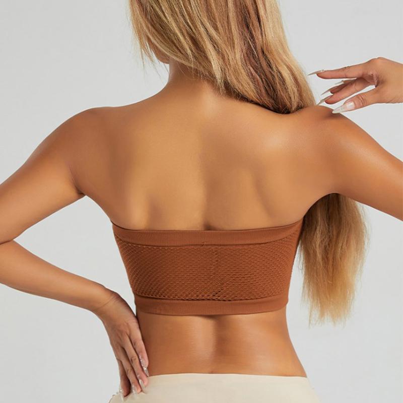 Sexy Front Button Strapless Bras For Women No Underwire Seamless Bralettes Women Wireless Bra Soft Support Plus Size Tube Top