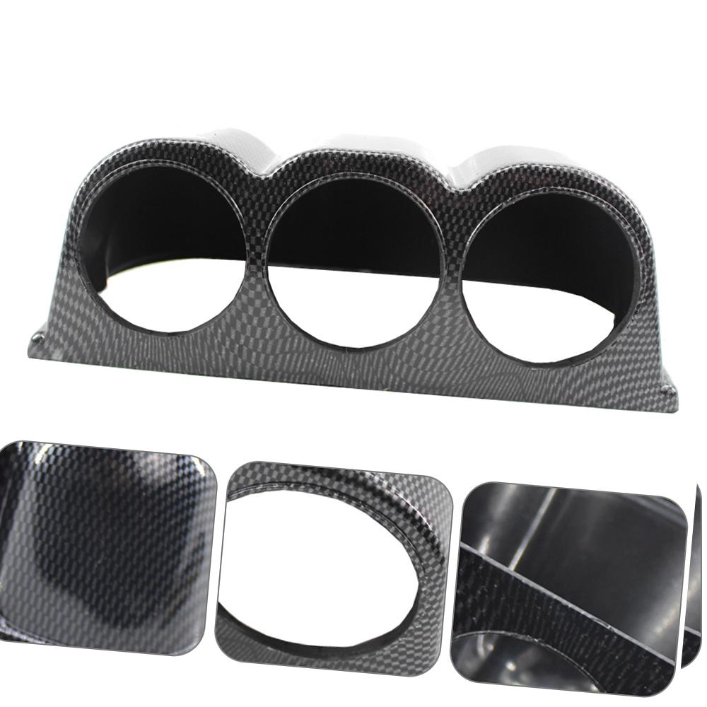 Dash 3 Hole Triple Gauge Meter Mount Holder Pod 52mm Carbon Fiber Pattern