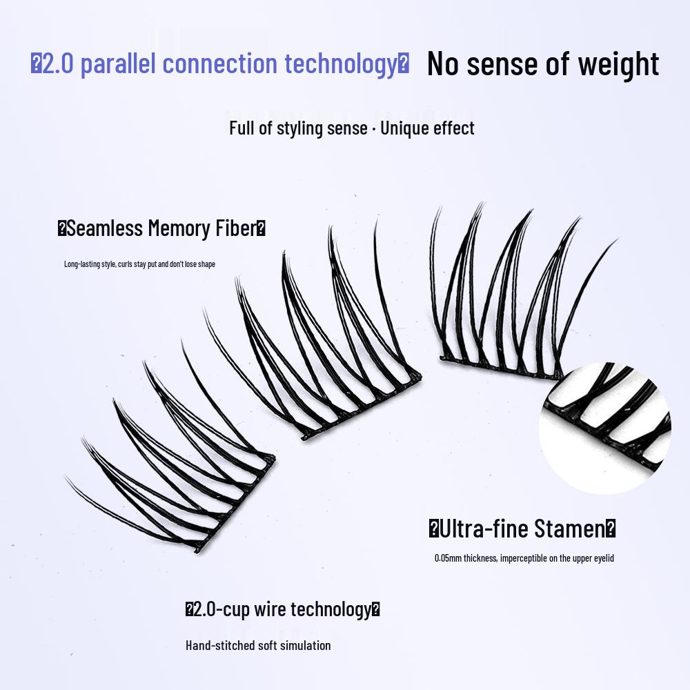 Glue-Free K-pop Beginner False Eyelashes: Natural, Short, Realistic Segmented Lashes for On-Camera Idol Look