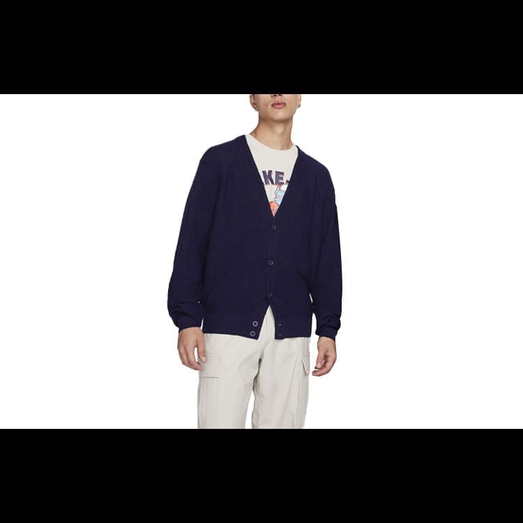 Nike Strik unisex blækblå V-hals moderat cardigan FQ0516-555