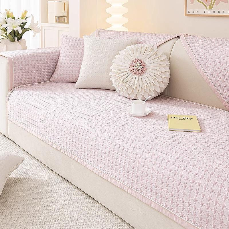 

Summer And Summer Qiandongge Cool Doudou Sofa Cushion All-Inclusive Sofa Cover Cool Cover Cloth Non-Slip Sofa Seat Cushion 70*70cm