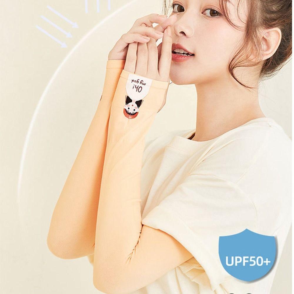 Anti-UV Long-sleeved Glove Ice Silk Sleeves Sun Protection Cover Sunscreen Sleeve Arm Warmers