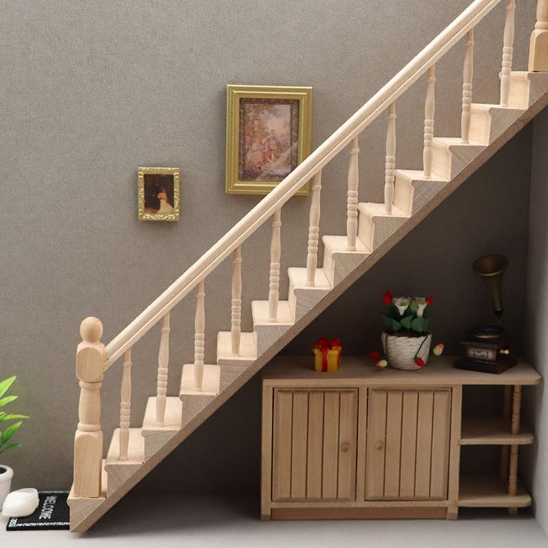 Einfache Holztreppe für Tiny Homes Abnehmbare Struktur Kindersicher Ressource Handwerksgrundlagen 2 Einheiten