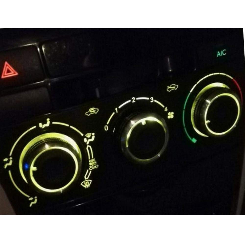 3pcs/set Air Conditioner Knob Aluminum Alloy AC Knob Heat Control Button for Toyota Corolla EX Black Accessories