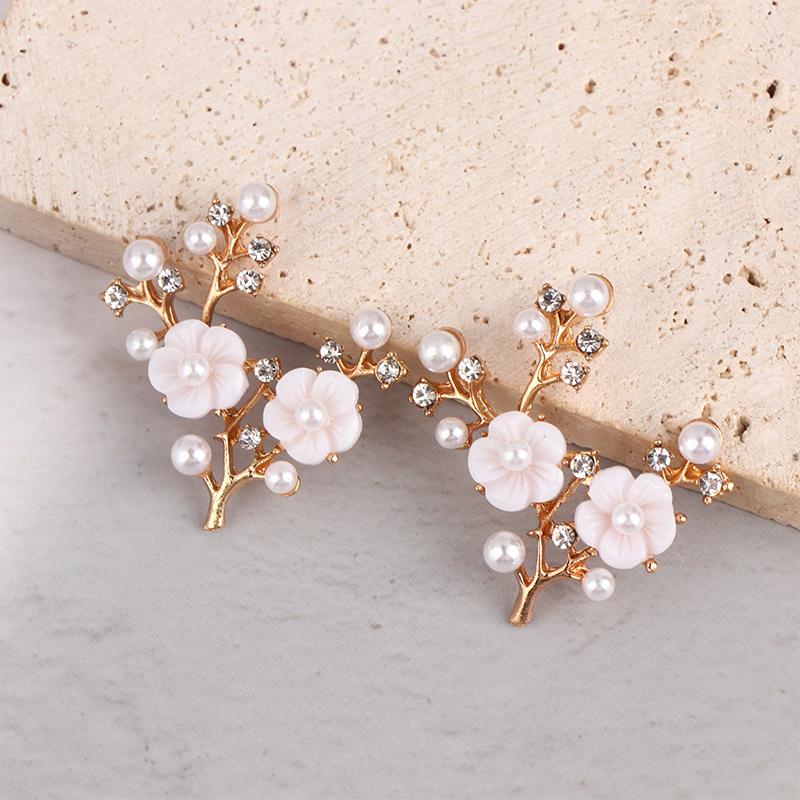 2Pcs Alloy Branch Flower Accessories Antiquity Hairpin Clothing Hair Accessories Diy Material
