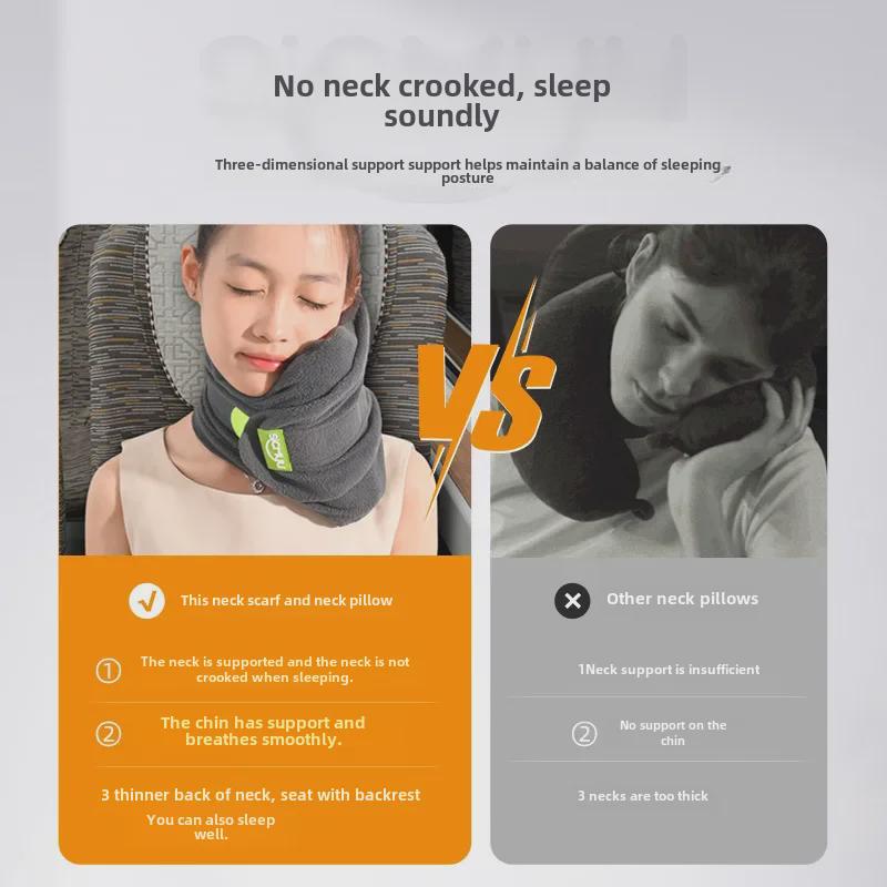 

Travel Comfort U-Shaped Neck Pillow for Cars, Trains, and Airplanes Universal - Gray