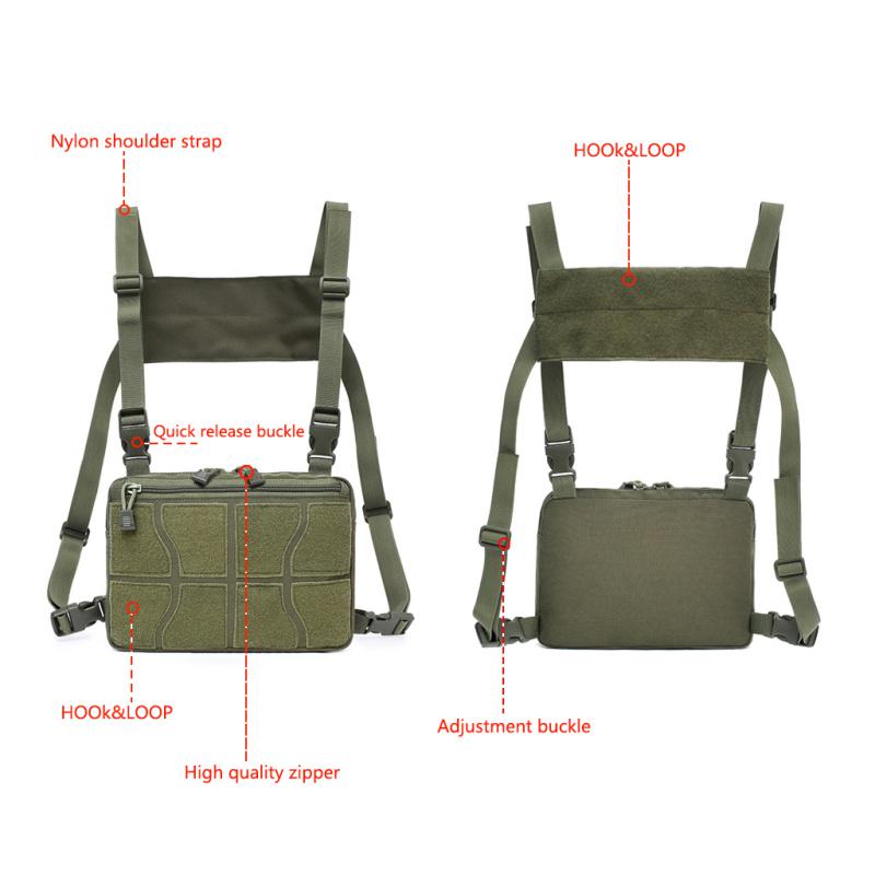 Chest Bag Adjustable Tactical Chest Rig Shoulder Bag Waist Packs