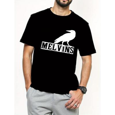 Tailles européennes T-shirt à imprimé graphique Melvins - T-shirt décontracté à col rond pour homme, Parfait pour les amateurs de musique et les jeunes