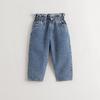 Mark Jenny Girls' Lace-Waist Versatile Denim Carrot Pants Baby Pants Pure Cotton Spring New Arrival 551528