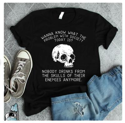 Neues T-Shirt Trink Aus Den Schädeln Der Feinde Geschichts-Shirts, Historiker Geschenke, Hi