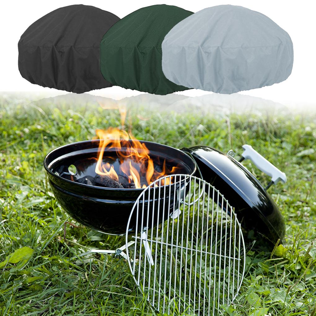 Fire Pits Cover Protector Grill BBQ Garden Sun Shade Adjustable Elastic Furniture Covers Hem Cord