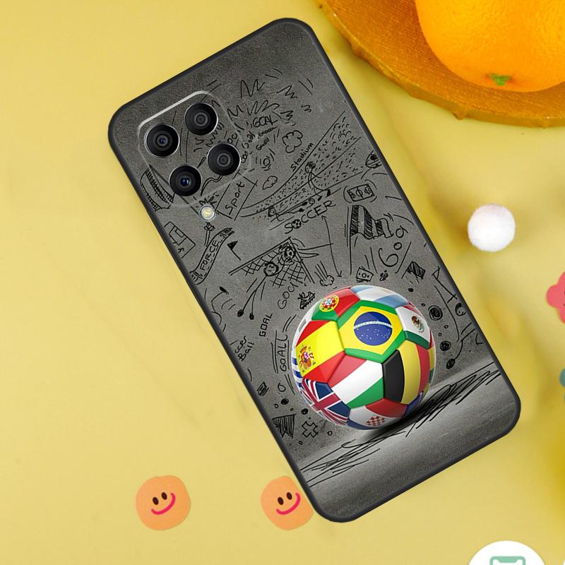 Football Soccer Ball For Samsung Galaxy M31s M13 M33 M53 M52 M32 M12 M14 M34 M54 M11 M21 M51 M20 M15 M55 Case