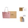 Coach City 33 Double C Monogram Tote Bag Women Tote Bags Pink CAL49-SVDP