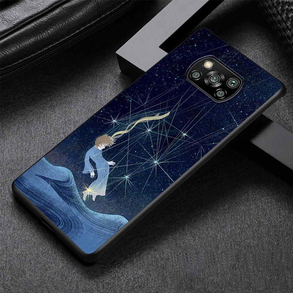Little Prince Anime Space Case for Xiaomi Poco X3 NFC M3 X4 Pocophone F1 M4 Pro F4 F3 GT Black TPU Phone Cover Redmi Note 11 9S