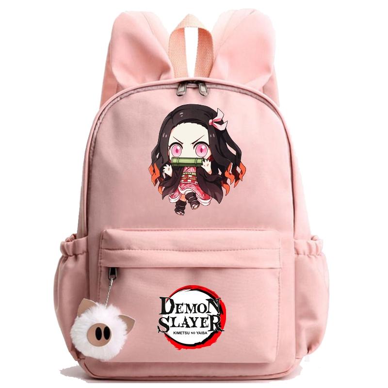 Anime Demon Slayer Backpack Teenager Girl Boy Backpack Schoolbag Back To School Bookbag Men Women Leisure Travel Bag Daily Bag