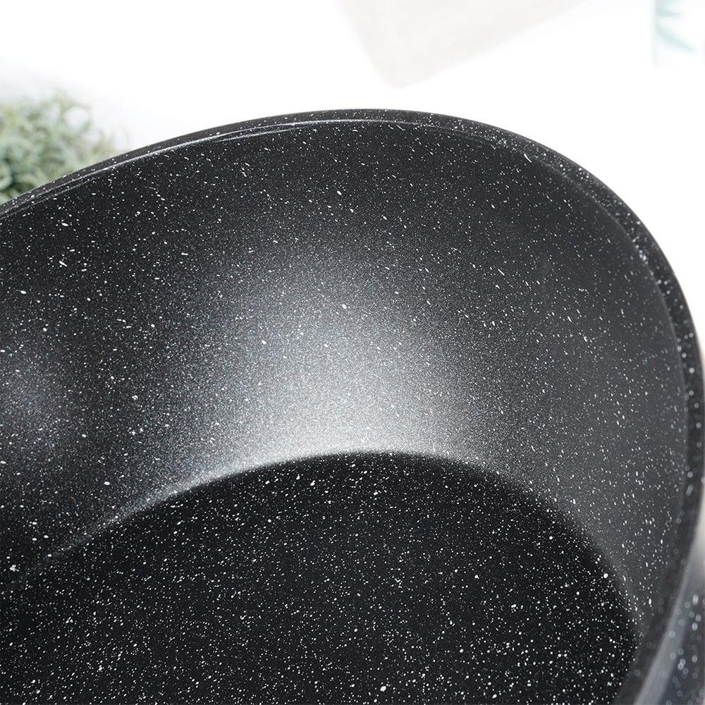 Granite Deep Frying Pan with Lid 28 cm