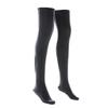 Plus Size Wet Look Pvc Leather Faux Boots Silicone Hold Up Thigh High Stockings Women Sexy Pole Dance Nightclub Party Hosiery