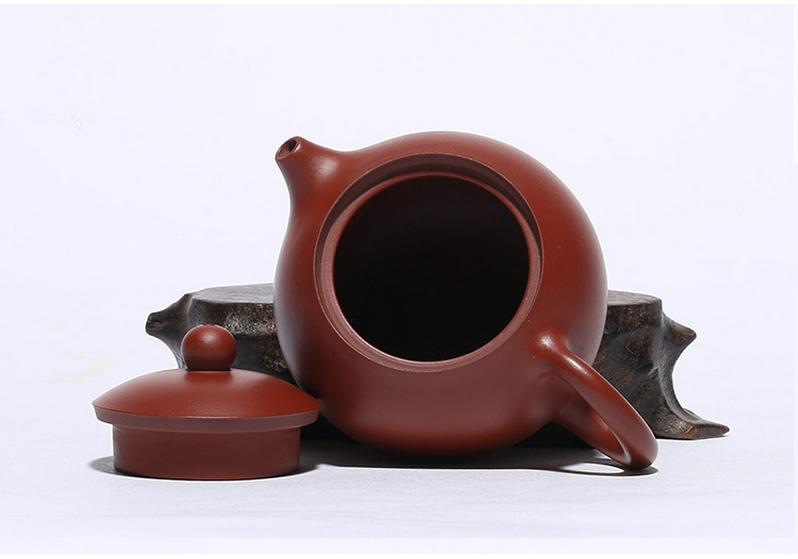 Yixing Zisha Xi Shi Teapot - Handmade 100cc Da Hong Pao Clay Design