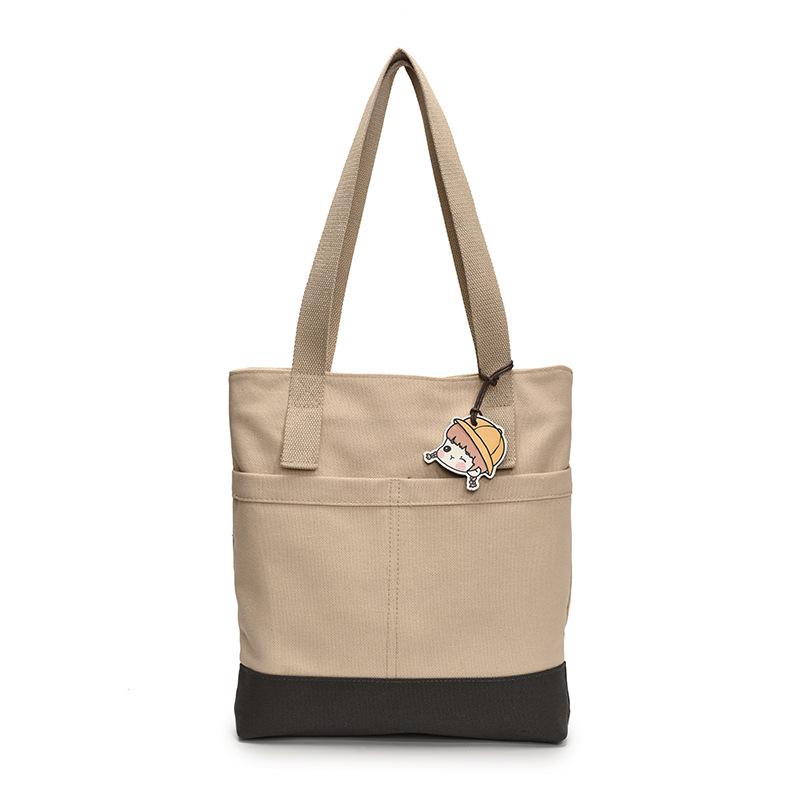 Large-capacity Commuter Cloth Bag 2025 New Casual Simple Fashion Shoulder Bag Versatile Literary Student Handbag Women's Bag