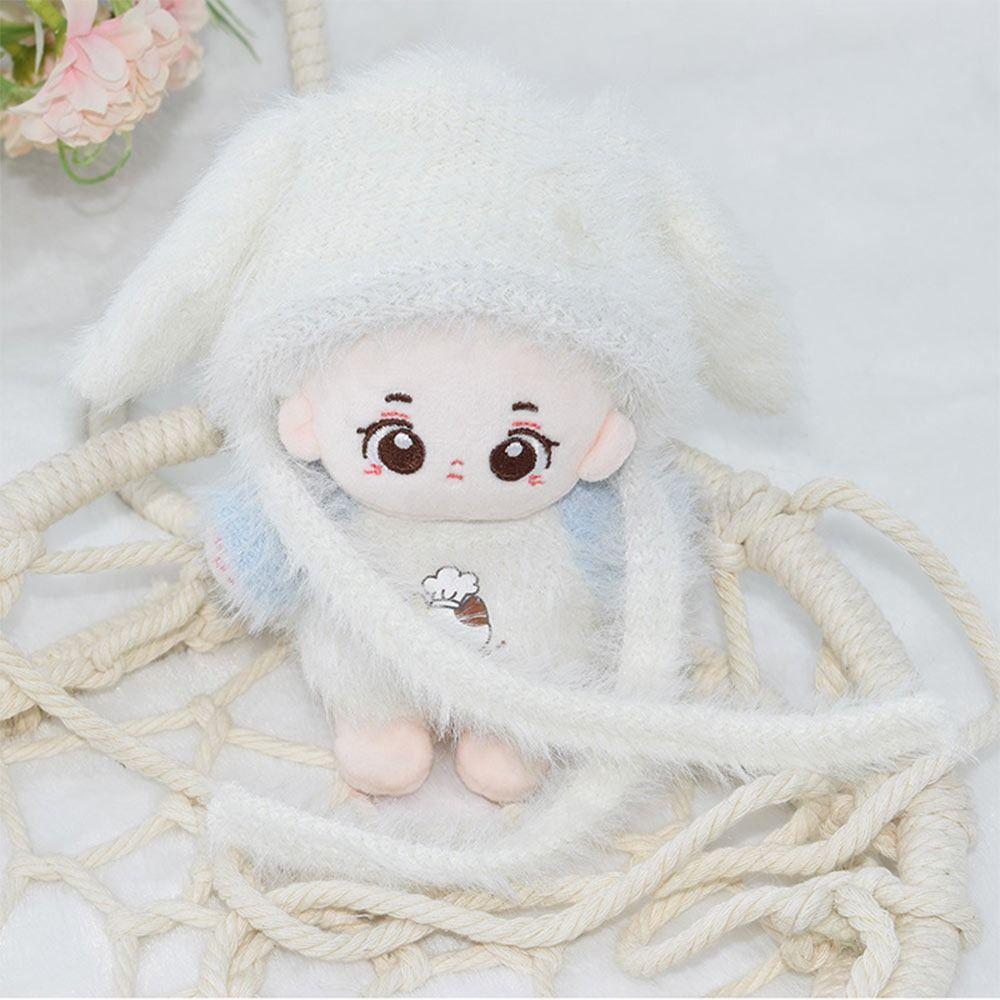 10cm Miniature Cap Pajamas Blue White Replacement Outfit Toy Doll Clothes  Cotton Stuffed Doll