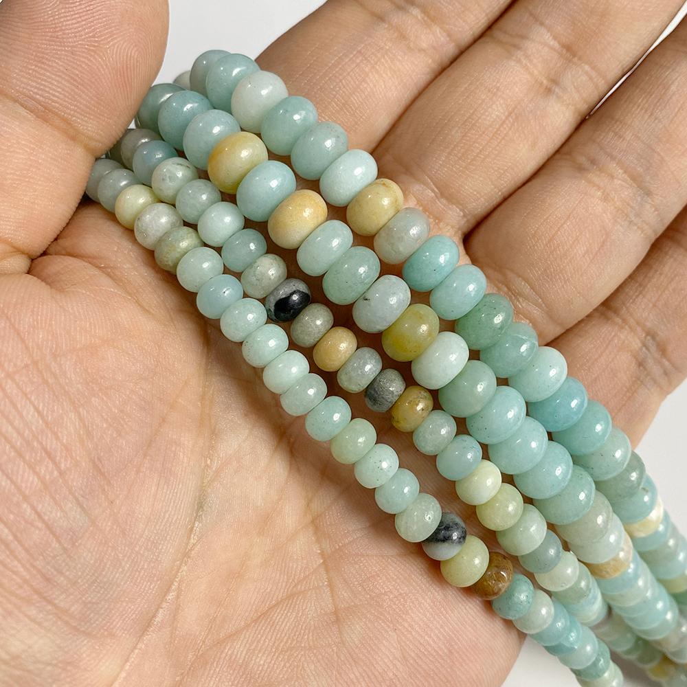 4X6/5X8MM Natural Crystal Stone Abacus Beads Loose Rondelle Spacers Bead Charm For Jewelry Making Bracelet Accessories Finding