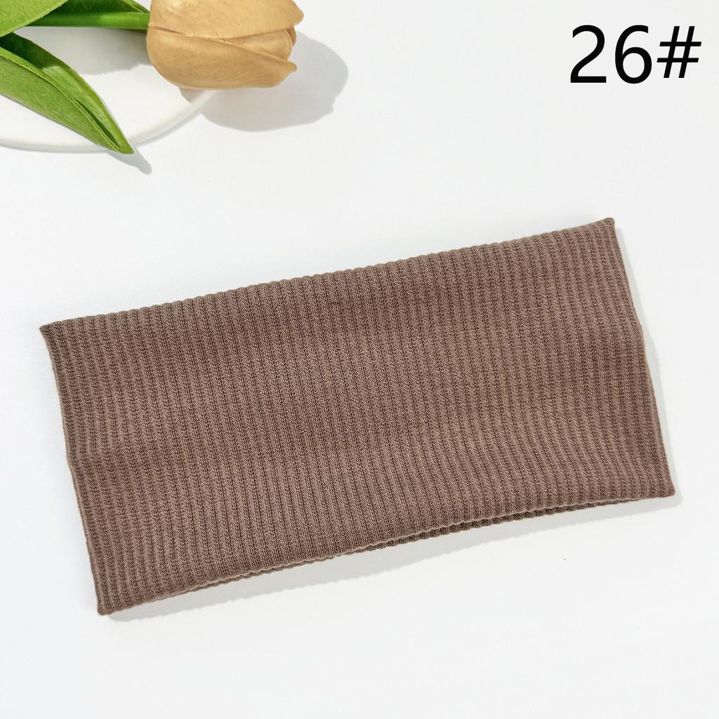 9003 SASAacc European and American Solid Color Knitted Hairband Elastic Sports Headband Hair Accessories Korean Style