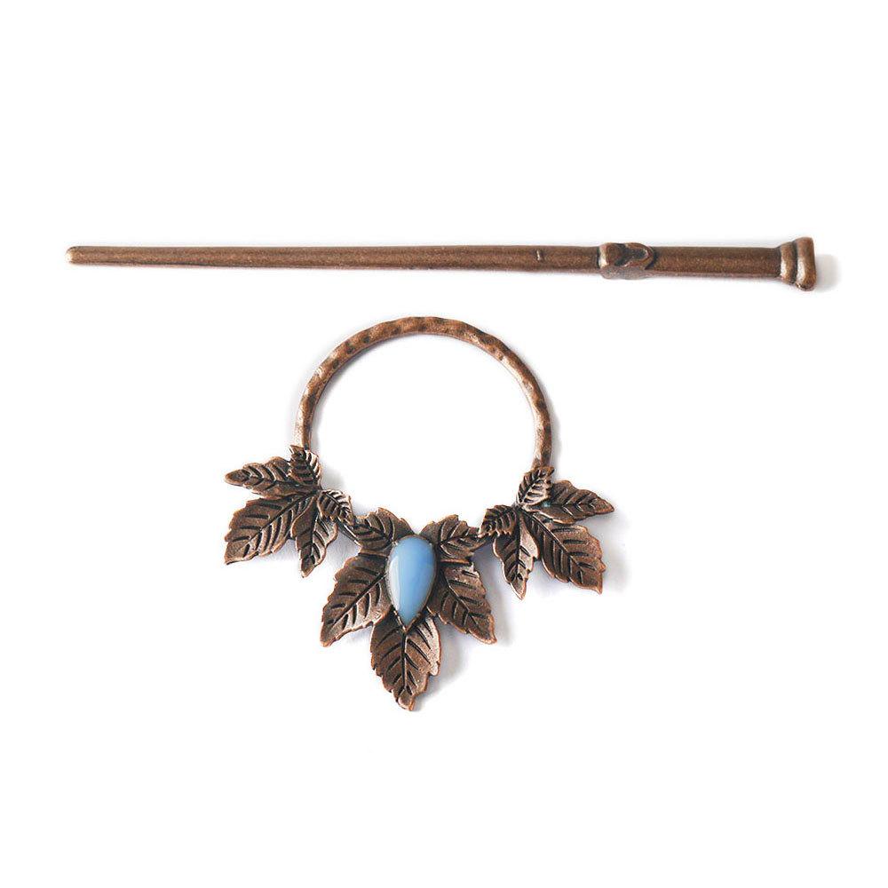 

Vintage Maple Leaf Hair Clip, Hair Accessories, Movie And Party COS Accessories One Size коричневый