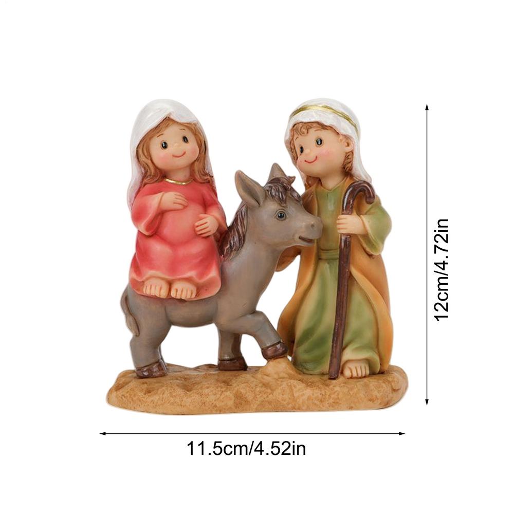 Статуя Святого Семейства Католическая Рождественская Смола Мультяшные Фигурки Иосифа Девы Марии Религиозные Католические Фигурки Скульптуры