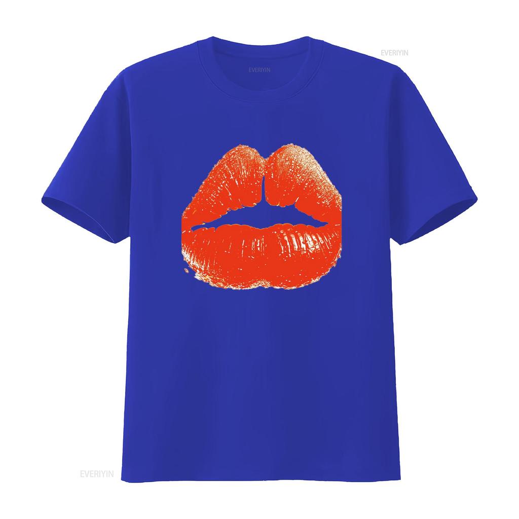 Red Kiss Lips T Shirt vintage Washed Breathable fashion streetwear Stylish Comfortable graphic Soft Unisex homme