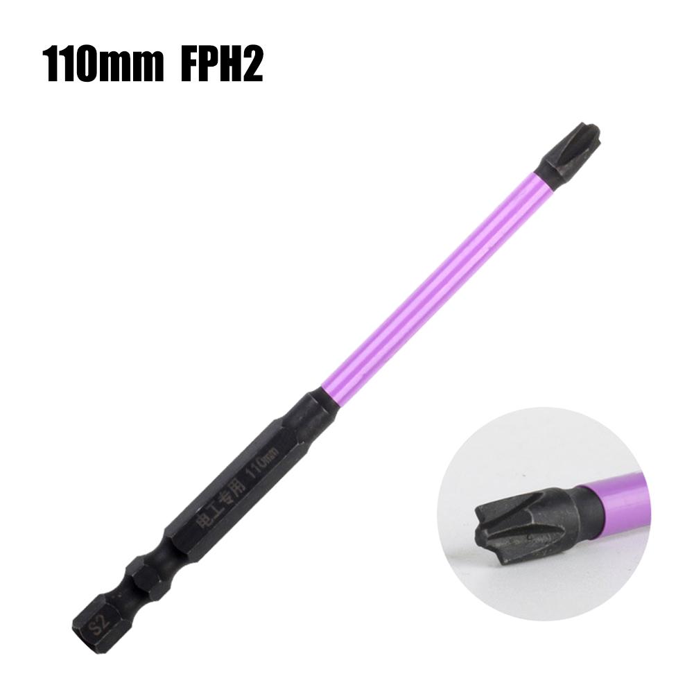 Magnetic Special Slotted Cross Screwdriver Bit For Electrician Alloy Steel Batch Head Screwdriver FPH1 FPH2 FPH3 65-150mm Tools