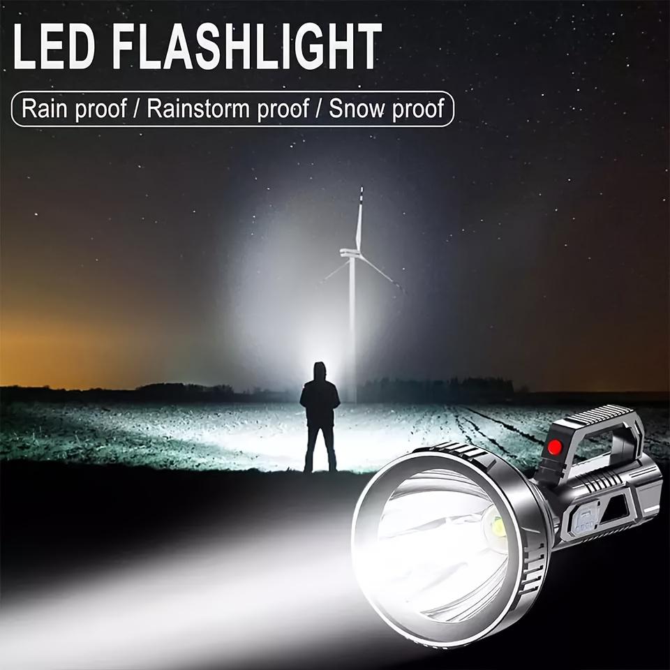 Krachtige LED Zaklamp Krachtige Zaklamp 3 Modi Waterdicht Vislantaarn USB Oplaadbare Schijnwerper Zoeklicht Kampeerlamp