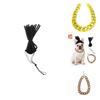 Stylish Pet Gold Chain Necklace With Funky Dog Dreadlock Wig Perfect For Halloween And Christmas Celebrations
