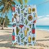 New, Double-sided Velvet Beach Towel Quick-drying Sports Towel Printed Bath Towel