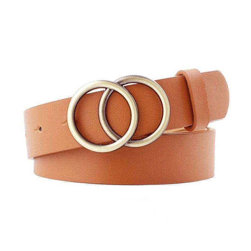 Chic Womens Korean Style Pu Belt With Eyecatching Buckle Options And Trendy Color Selections For Fall