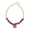 Vintage Star Stainless Steel Beaded Choker Necklace for Women Dainty Stone Pendant Chain Party Fashion Jewelry Gift