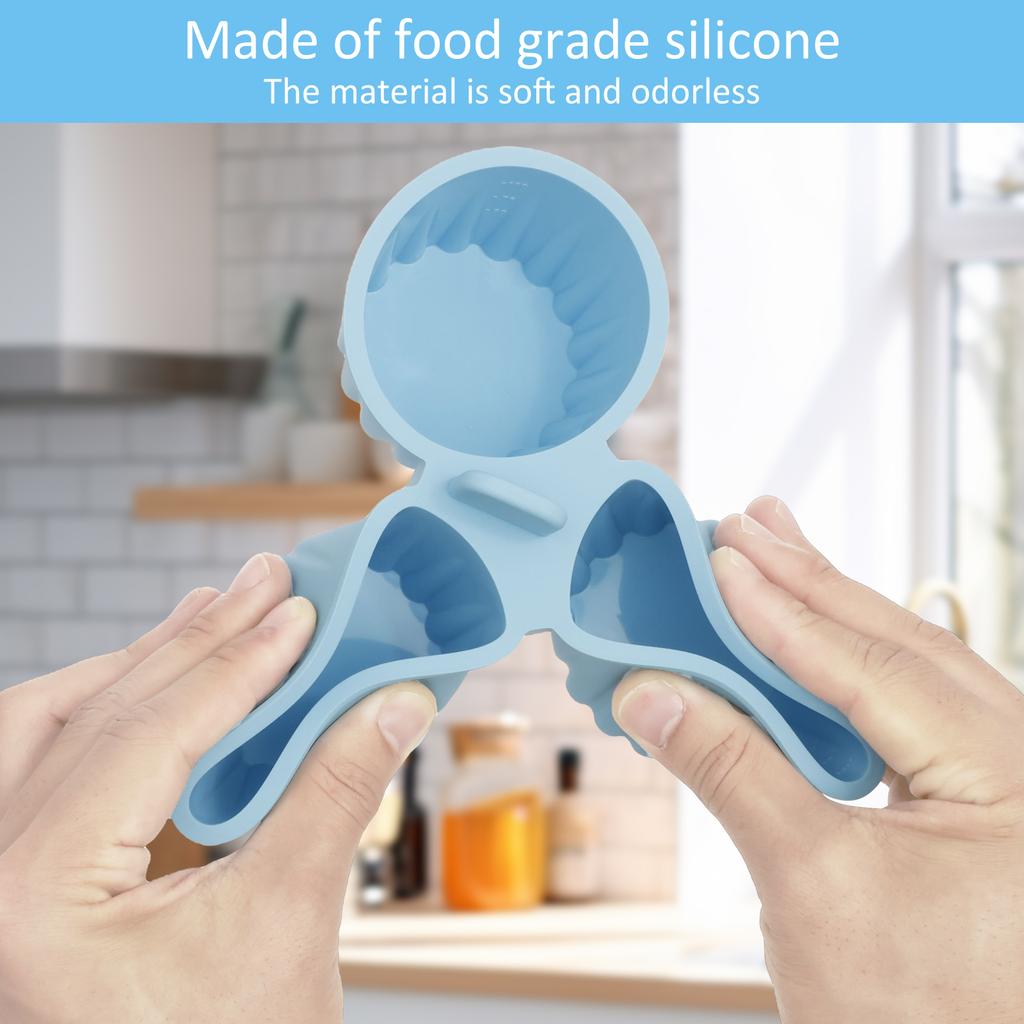 Silikon Heißluftfritteusen-Förmchen Wiederverwendbare Heißluftfritteusen-Backform mit Griff-Ohr Langlebige Antihaft-Eierform Tasse zum Backen Küche Zuhause