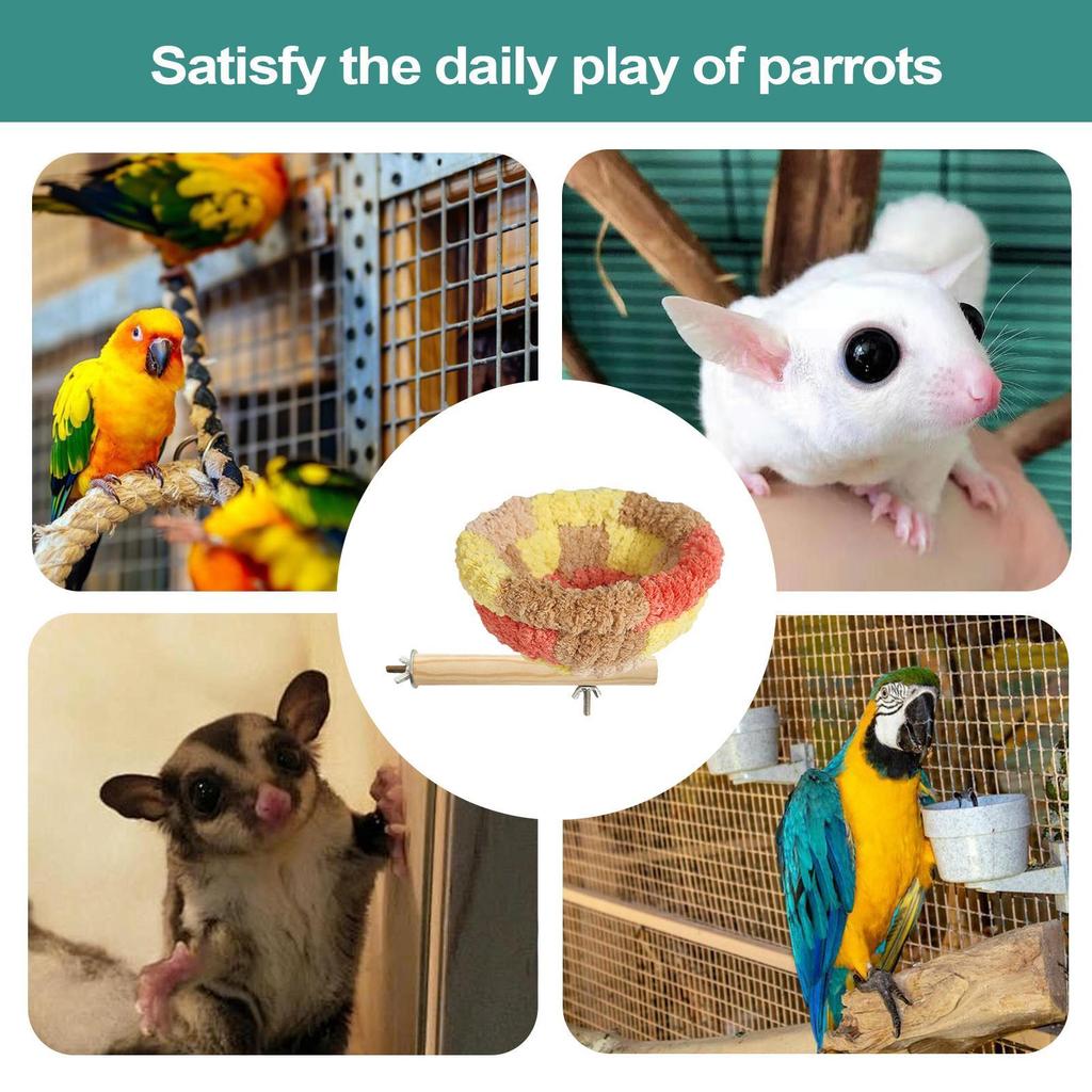 Parakeet Nest Velvet Cockatiel Nest Bird House Warm Bed Nesting Cockatiel Cage Accessories Pet Supplies For Macaw Cockatoo