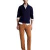 Tommy Hilfiger Solid Color Zip Stand Collar Brand Logo Long Sleeve Cashmere Sweater Men sweater Navy-Blue MW0MW28050-DW5
