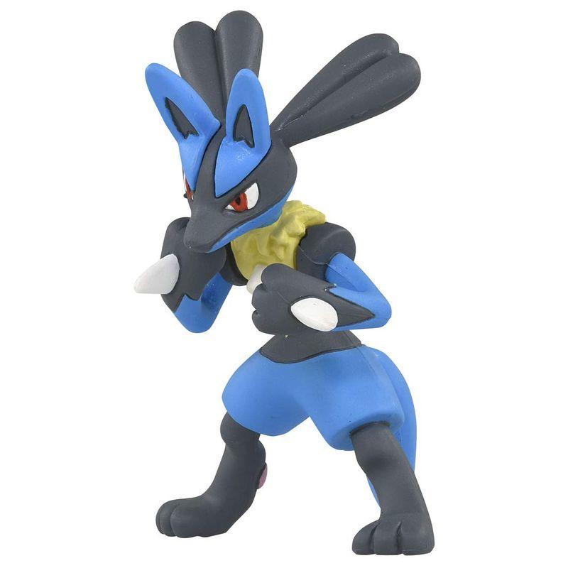 TAKARA TOMY Moncolle Figure Ages 4 and Meets Toy Safety ST Mark "Pokémon MS-10 Lucario" Pokémon Toy, Up, Standards,