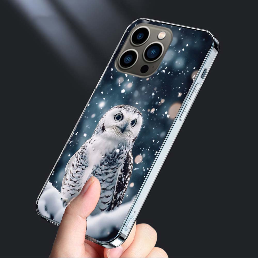 Owl In Winter Phone Case For Iphone 16E 15 Pro 14 Plus 17E 16 17 Pro Max Air 11 12 13 Mini Shockproof Capa Cute Cover TPU Cle