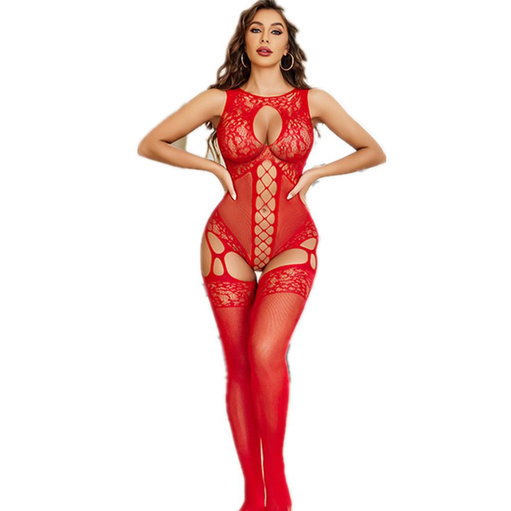 New Hot Women Lingerie Erotic Black Bodystockings Sexy Adult Female One Piece Bodysuit Underwear Catsuit Crotchless Jumpersuits