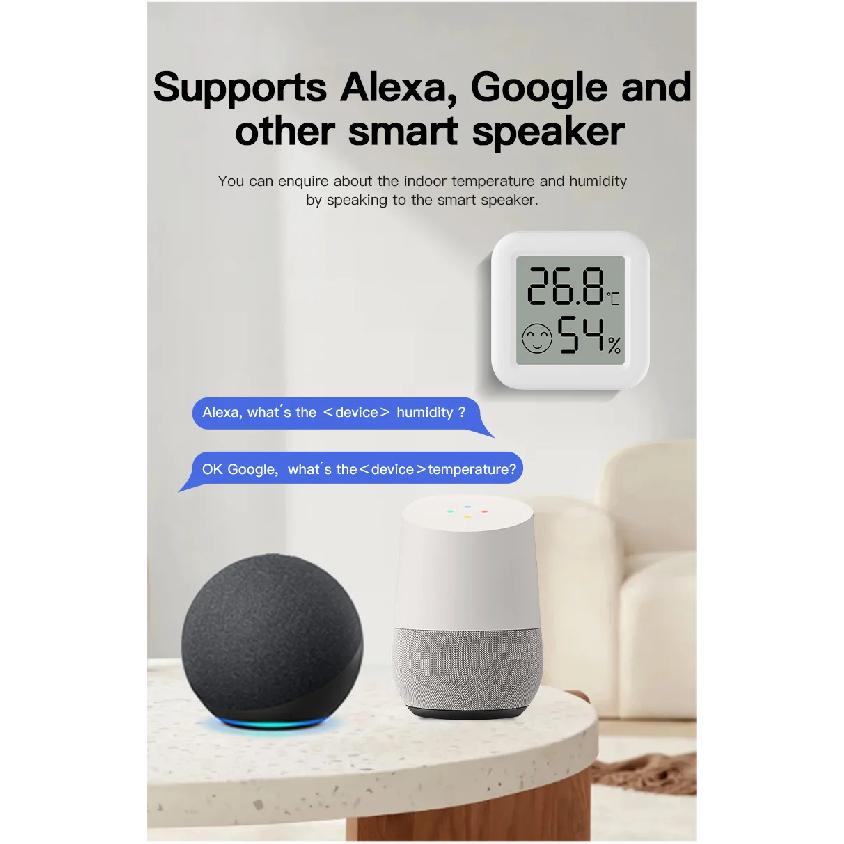 Zigbee 3.0 Smart Tuya Temperature Humidity Sensor APP Remote Control Thermometer For Smart Home Work With Alexa ZHA Zigbee2Mqtt