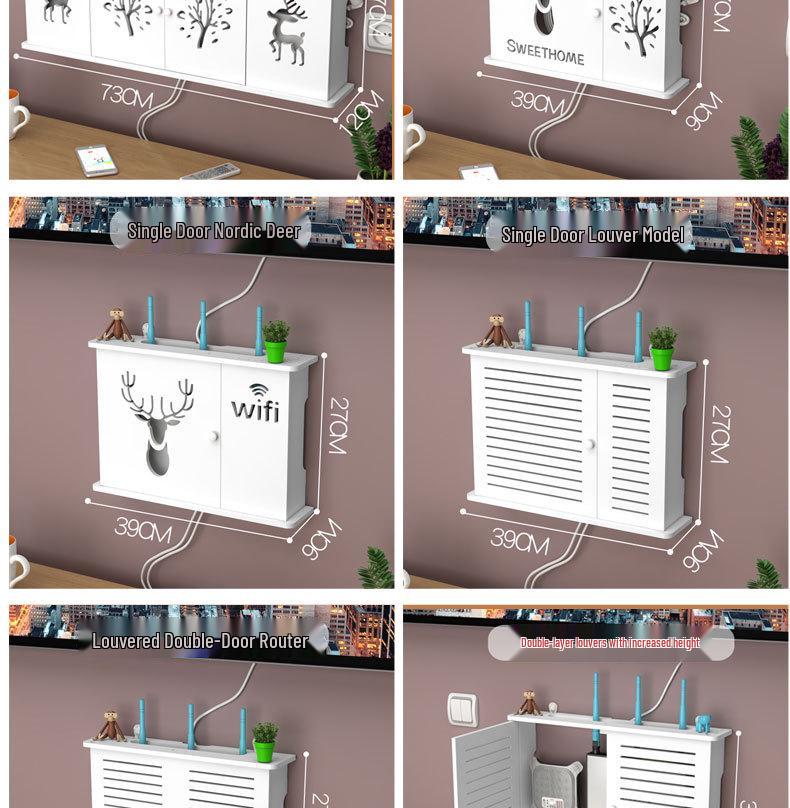 Bohrfreies wandmontiertes Regal für TV-Box & Router-Speicher